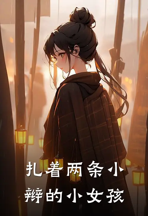 扎着两条小辫的小女孩