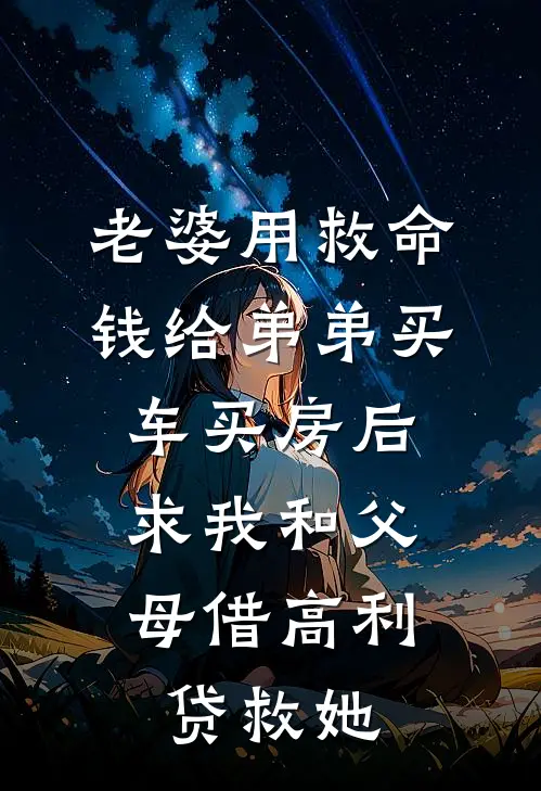 老婆用救命钱给弟弟买车买房后，求我和父母借高利贷救她