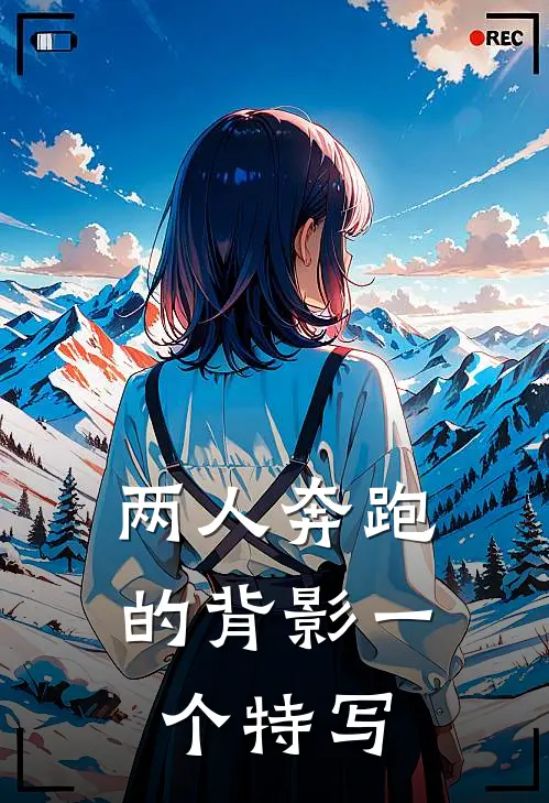 两人奔跑的背影一个特写